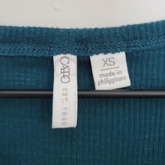 Cato | Forest Green Ribbed Tank Top - Picture 2 of 5